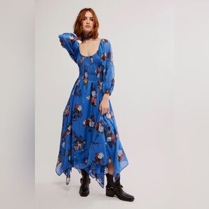 Free People Morning Glory Maxi Dress Dutch Blue Size XS NWT